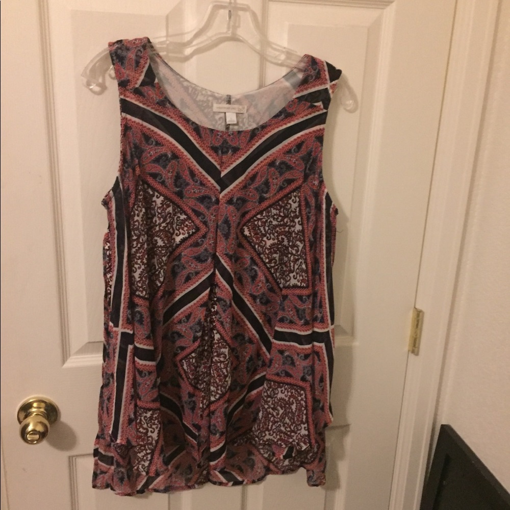 Dress Barn Flyaway Tank L EUC